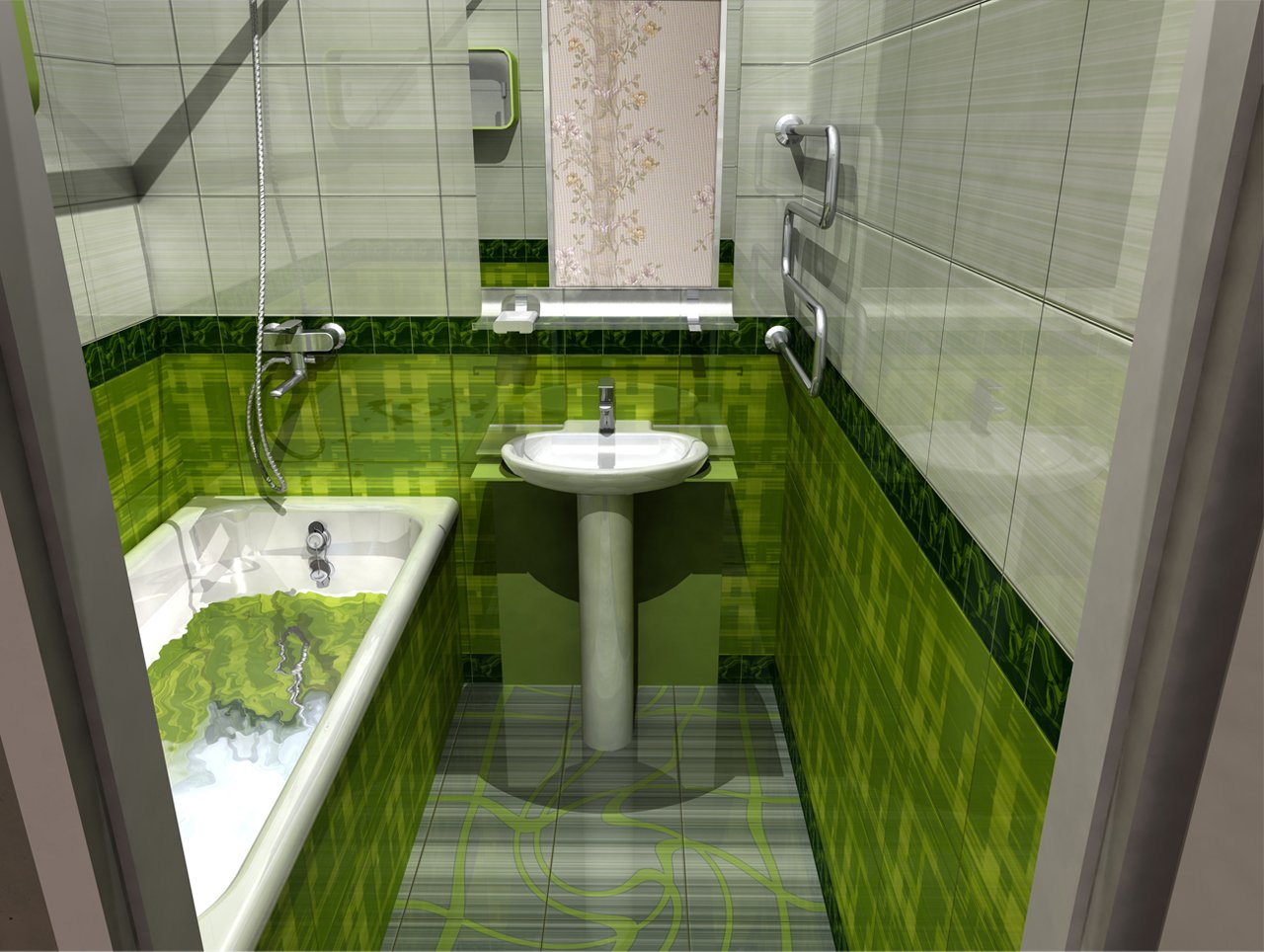 Дизайн Ванной 1 Квартира