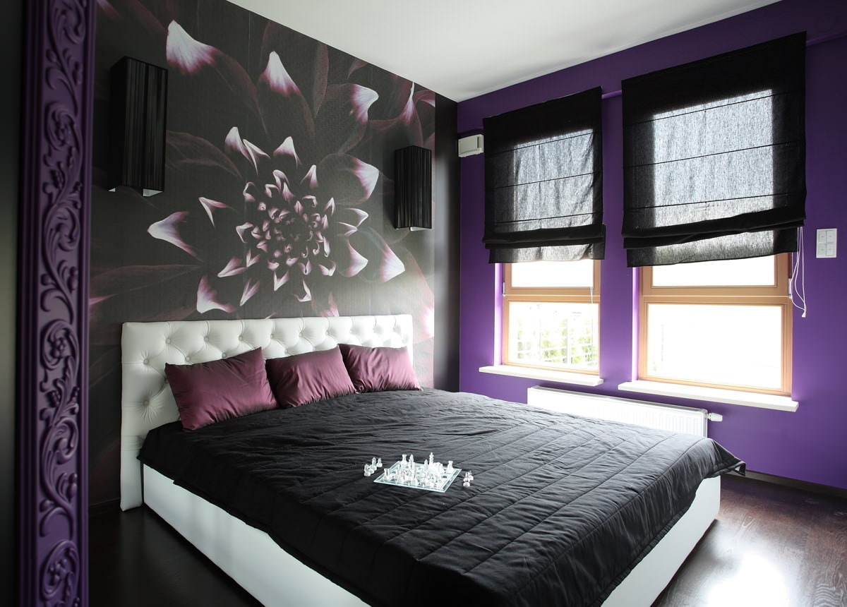 Темно Фиолетовая Спальня