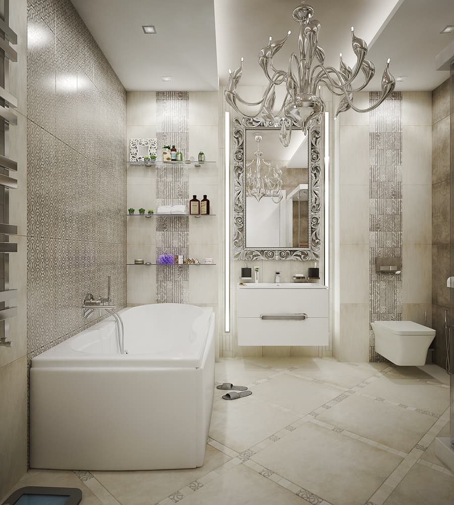 Ванная комната в стиле арт деко