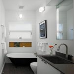 Дизайн ванной комнаты в черно-белых матовых тонах