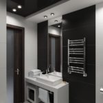 Дизайн ванной комнаты в стиле хай-тек с прямыми углами