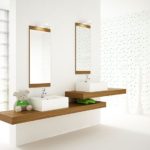 Белая ванная комната стиль эко и минимализм