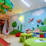 Декор детской комнаты мансарда потолок с росписью