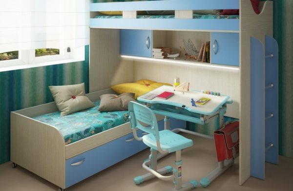 Дизайн в детской комнате для разнополых детей