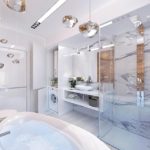 Дизайн ванной комнаты 6 кв м в стиле хайтек