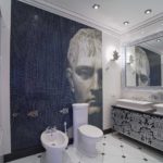 Мозаика в ванной комнате панно в брутальном стиле