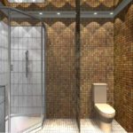 Мозаика в ванной комнате покрывает все стены