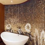 Мозаика в ванной комнате стеклянная