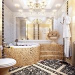Мозаика в ванной комнате в стиле модерн