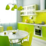 Сочетание цветов интерьер кухни изумрудный зеленый лимонно-желтый