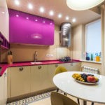 Современная кухня фиолетовый глянец