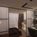 дизайн гостиной спальни 3д визуализация