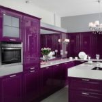 Огромная фиолетовая кухня