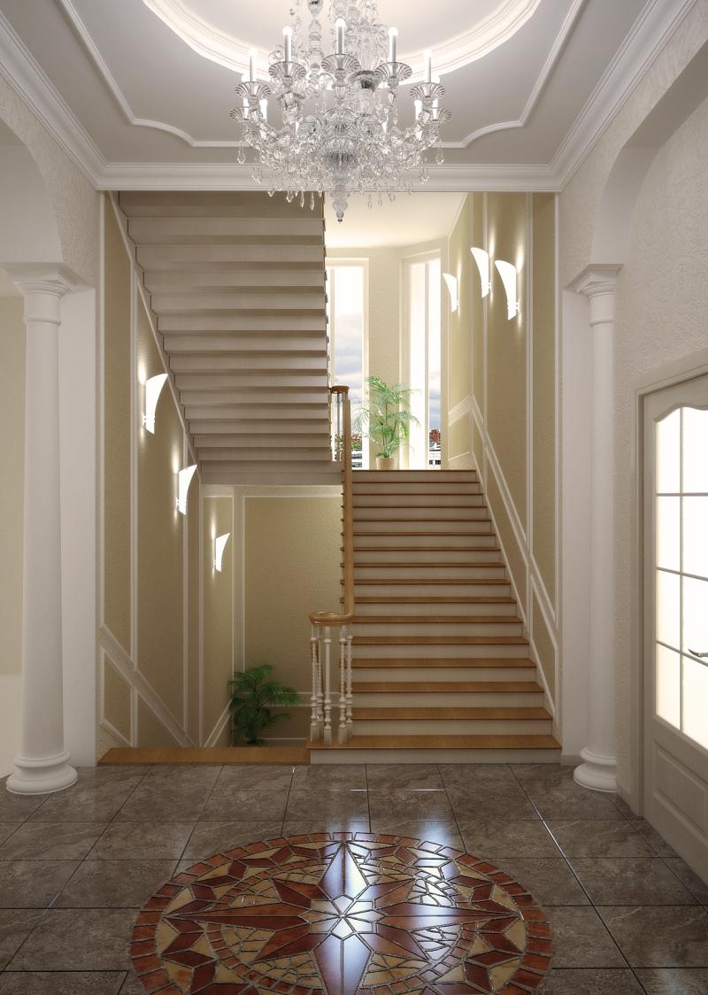 Хол л. Интерьер холла с лестницей. Лестница в частном доме. Потолки в холле с лестницей. Интерьер лестницы в частном доме.