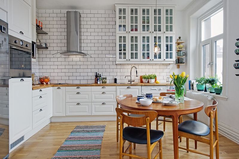 Дизайн кухни в частном доме скандинавский стиль кафель