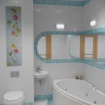 Дизайн ванной комнаты в хрущевке угловое встроенное зеркало