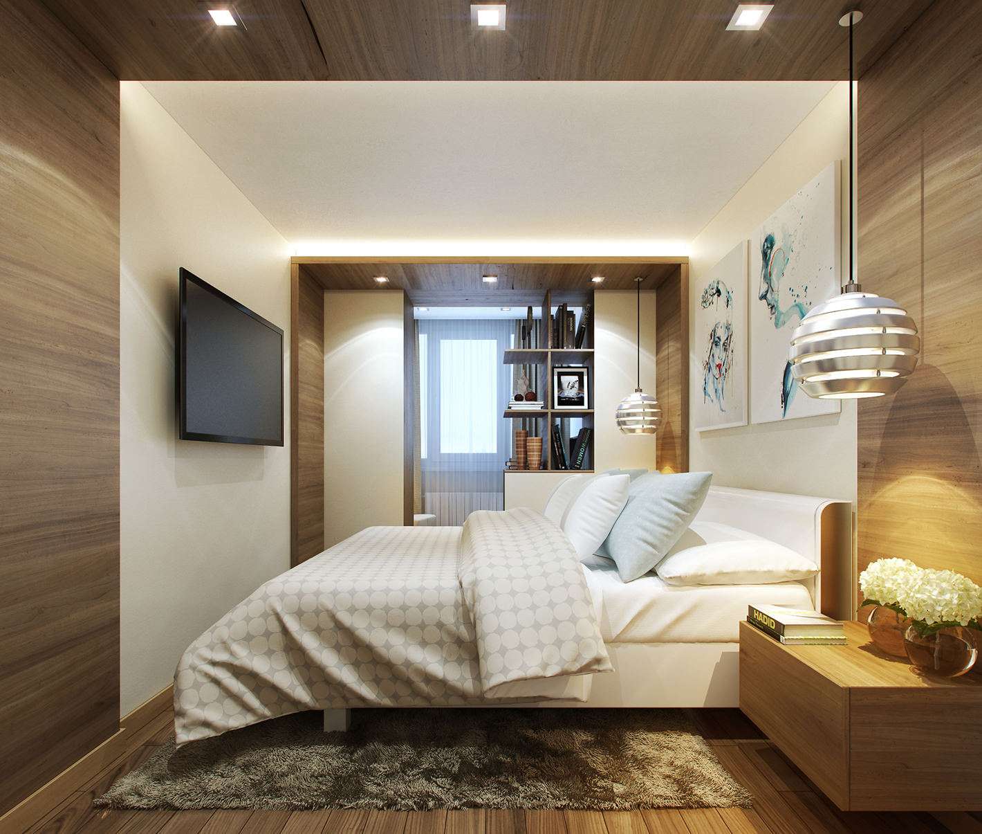 Дизайн проект спальни с балконом