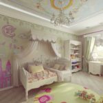Оформление детской комнаты девочки-школьницы с классическим дизайном