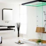Современный дизайн ванной комнаты минимализм и хай-тек в белом ключе