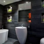 Современный дизайн ванной комнаты в экологическом стиле