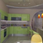 светло зеленые тона кухни