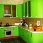 зеленая кухня дизайн интерьер