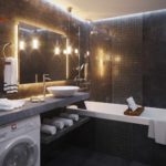 вариант необычного дизайна ванной комнаты фото