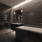 идея светлого интерьера ванной комнаты фото