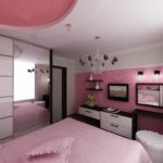 идея красивого дизайна спальной комнаты фото