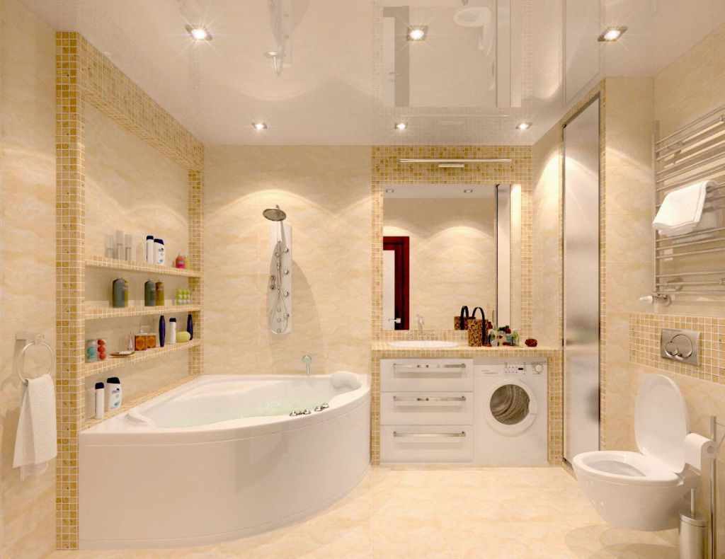 вариант необычного стиля ванной комнаты