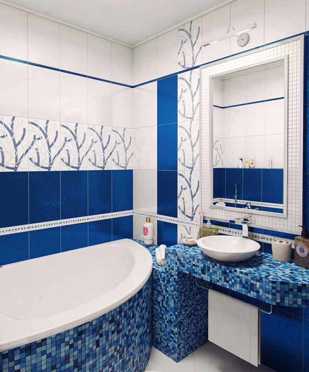 идея яркого стиля ванной комнаты