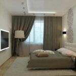 идея необычного дизайна спальной комнаты 15 кв.м фото