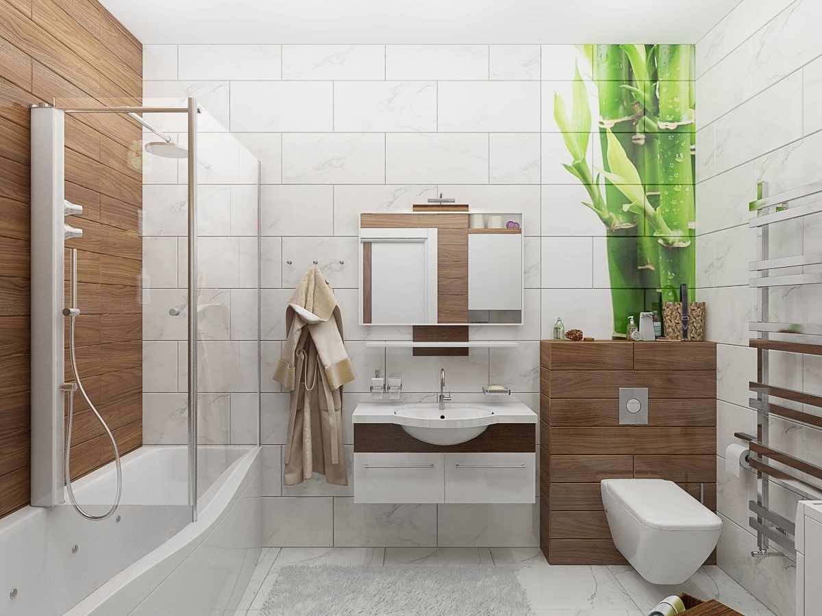 пример красивого стиля ванной комнаты