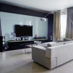 идея применения светлого дизайна гостиной комнаты в стиле минимализм фото
