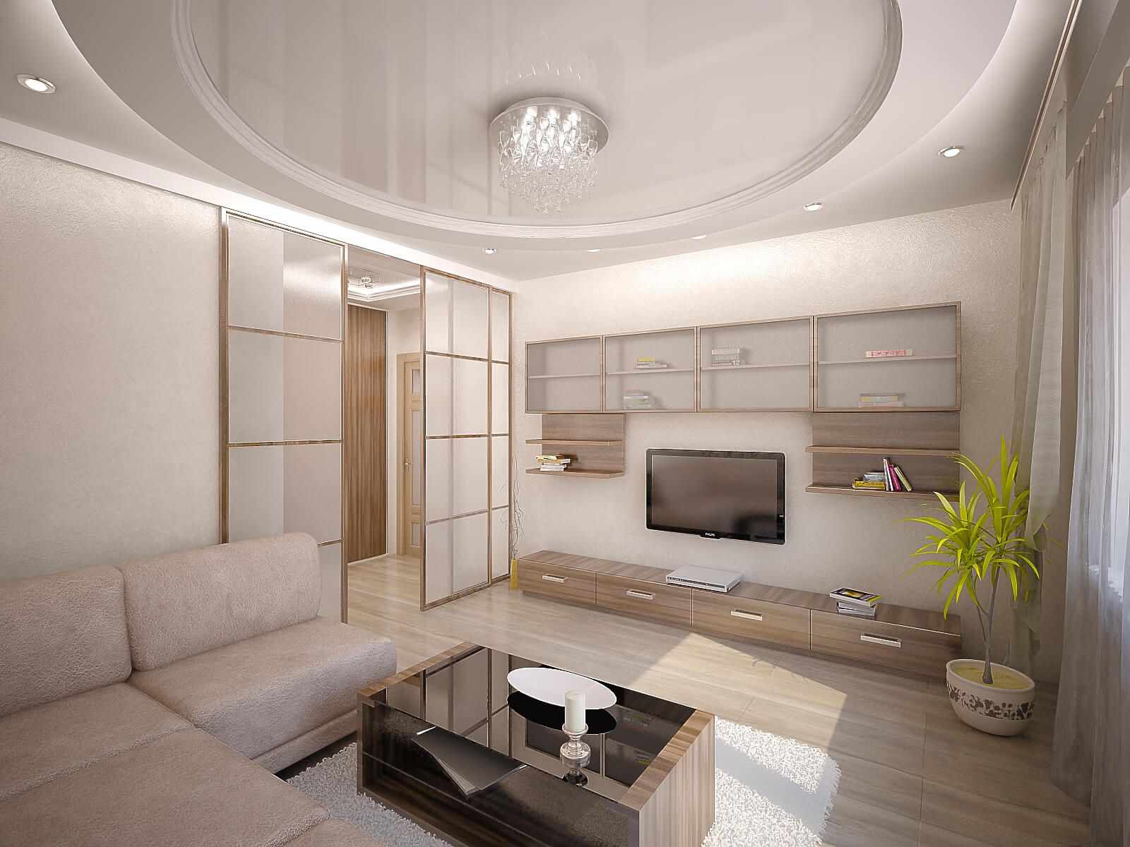 Оформление дизайна интерьера комнаты для гостей площадью 25 кв м