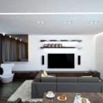 вариант применения светлого дизайна гостиной комнаты в стиле минимализм фото