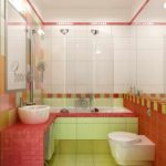 идея необычного дизайна ванной комнаты с облицовкой плиткой картинка