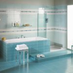 пример красивого стиля ванной комнаты с облицовкой плиткой фото