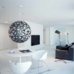 пример применения яркого дизайна гостиной комнаты в стиле минимализм картинка