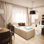 пример светлого стиля гостиной комнаты 19-20 кв.м фото