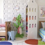Зонирование детской комнаты мебелью