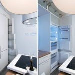 Встроенный холодильник в современной кухне