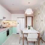 Оформление кухонного пространства в пастельных тонах