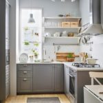 Кухонный гарнитур с серыми фасадами