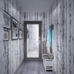 Дизайн коридора в серых оттенках