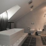 Оформление ванной комнаты в мансарде