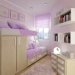 Оттенки фиолетового цвета в детской комнате