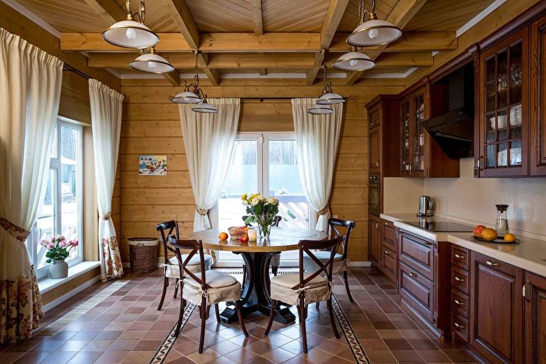 Кухня в деревенском доме: утонченный прованс или уютный кантри