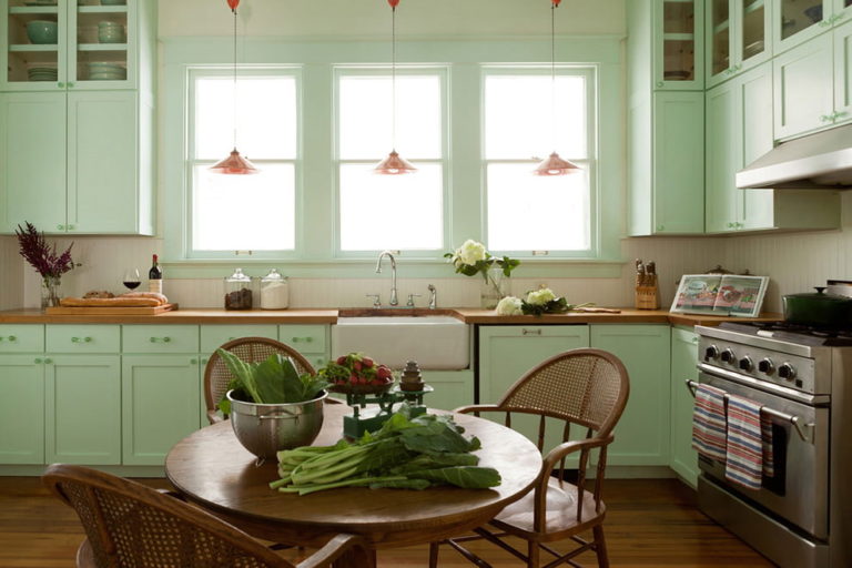 Кухня мятного цвета в интерьере сочетание цветов