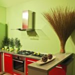 Красно-зеленая кухня